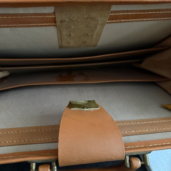 Rexbilt Vintage Split Cowhide Leather Brief Bag Stay-Open Frame - Picture 5 of 8